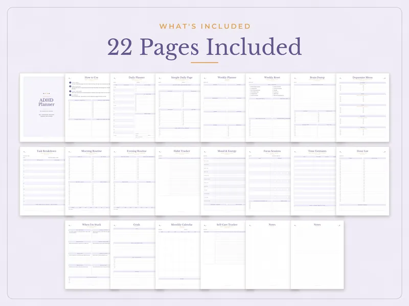 ADHD Planner: what's included