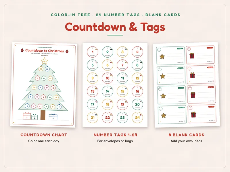 Kids Advent Activity Calendar: countdown