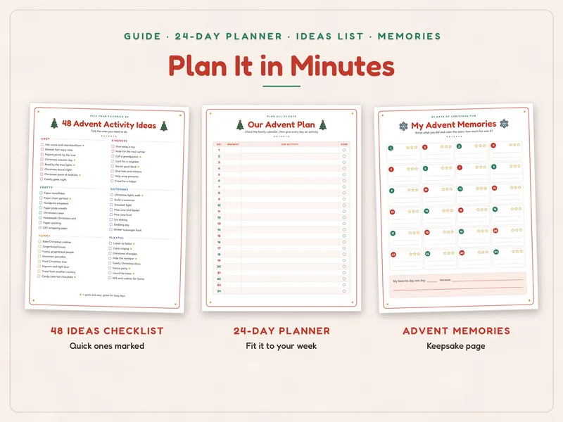 Kids Advent Activity Calendar: planning