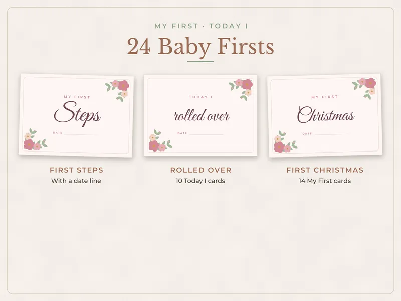 Baby Milestone Cards: firsts