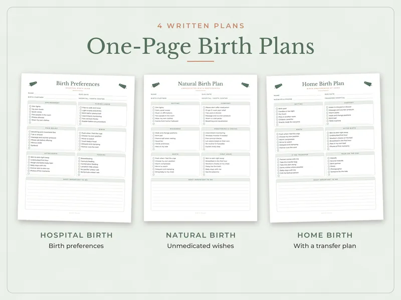 Birth Plan Template: plans