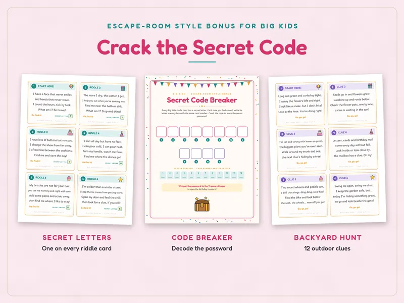 Birthday Scavenger Hunt for Kids: code