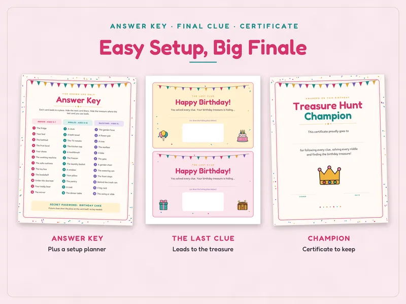 Birthday Scavenger Hunt for Kids: finale