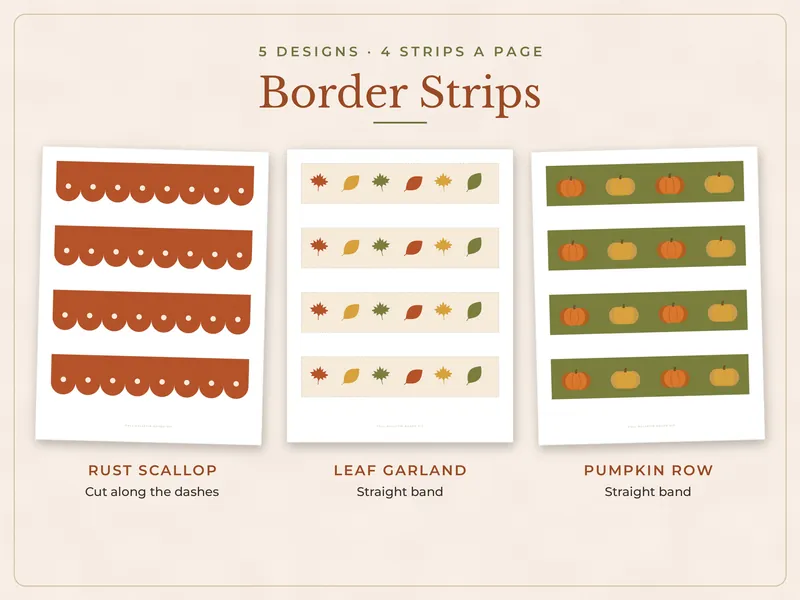 Fall Bulletin Board Kit: borders