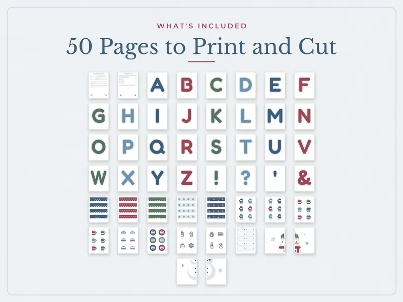 Winter Bulletin Board Kit: what's included