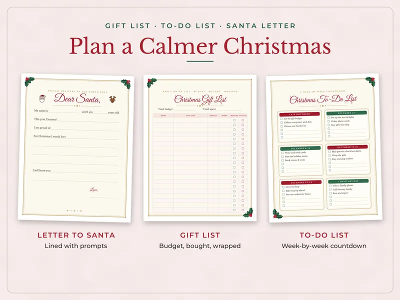 Christmas Bucket List and Family Wish Lists: plan