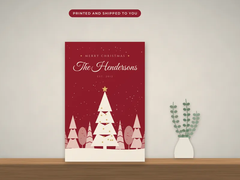 Christmas Family Name Print: 01