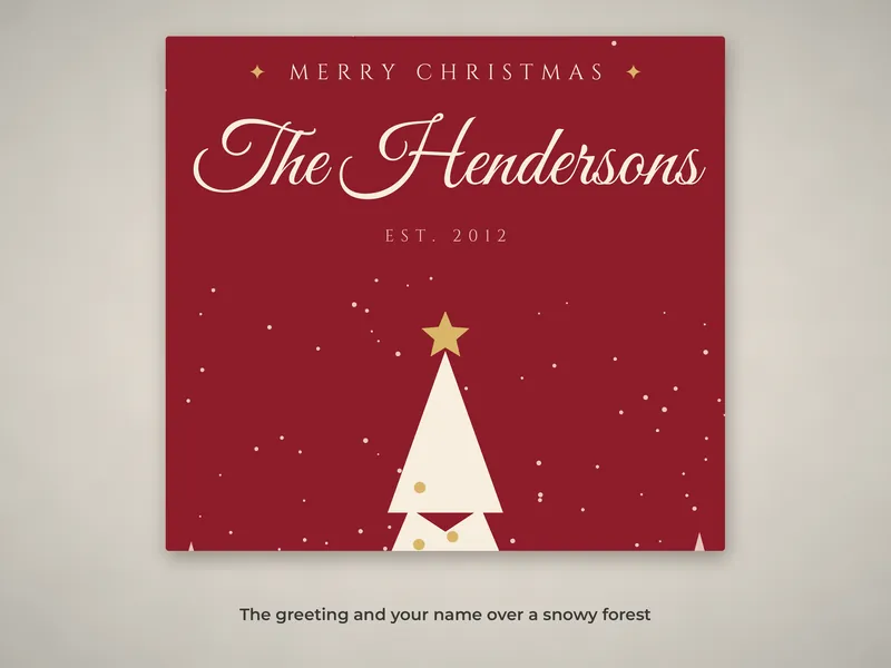 Christmas Family Name Print: 04