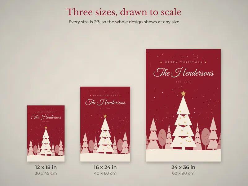 Christmas Family Name Print: 06