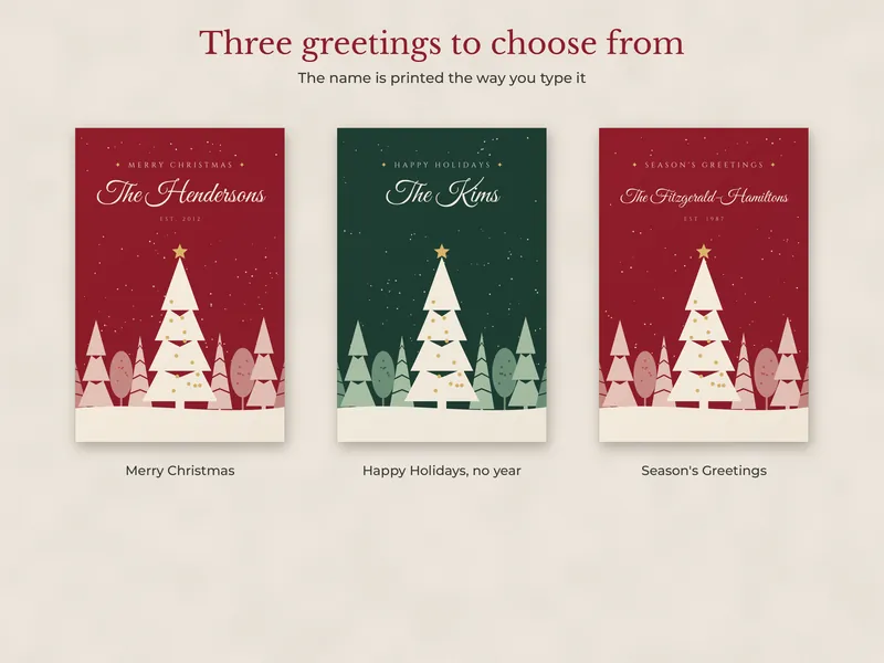 Christmas Family Name Print: 07