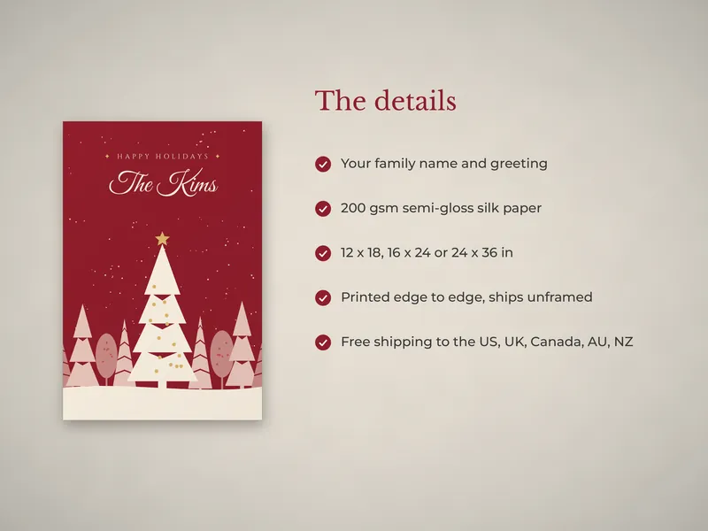 Christmas Family Name Print: 08