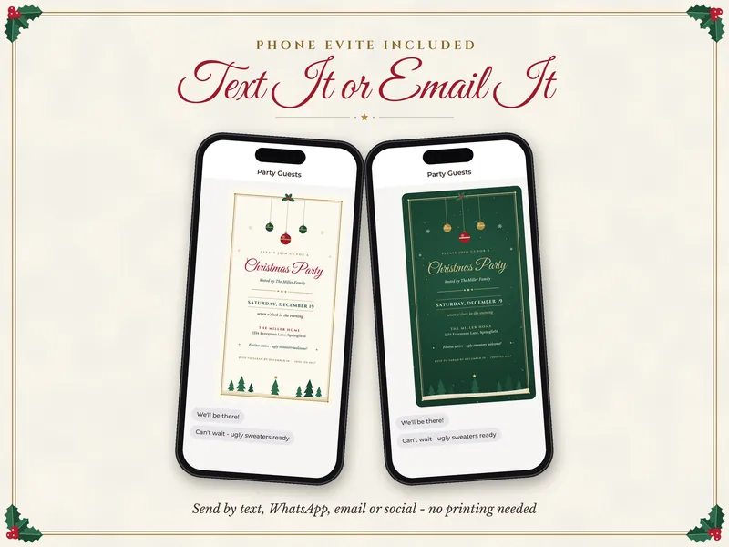 Editable Christmas Party Invitation: Evite