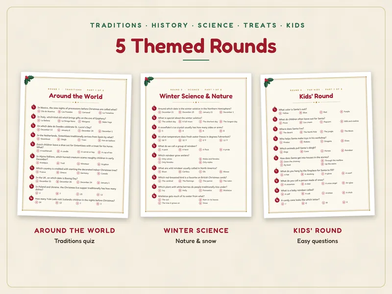 Christmas Trivia Game: rounds