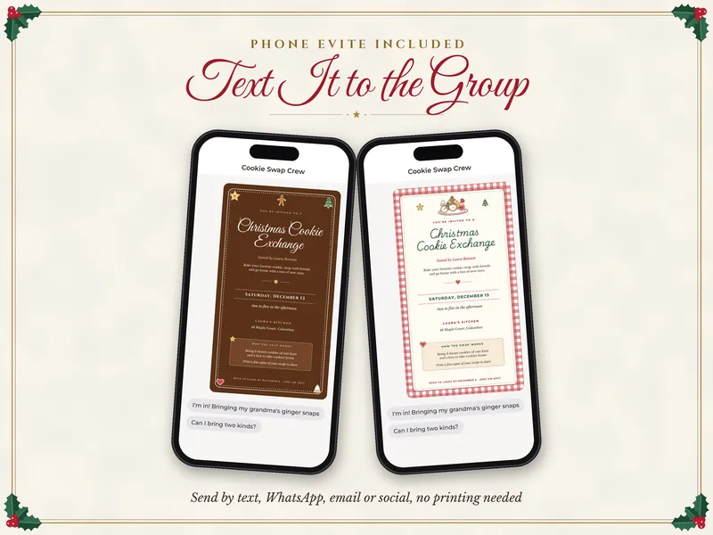 Editable Cookie Exchange Invitation: Evite