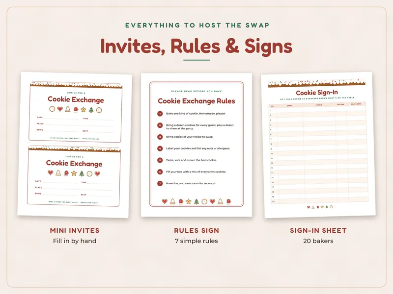 Christmas Cookie Exchange Party Kit: party