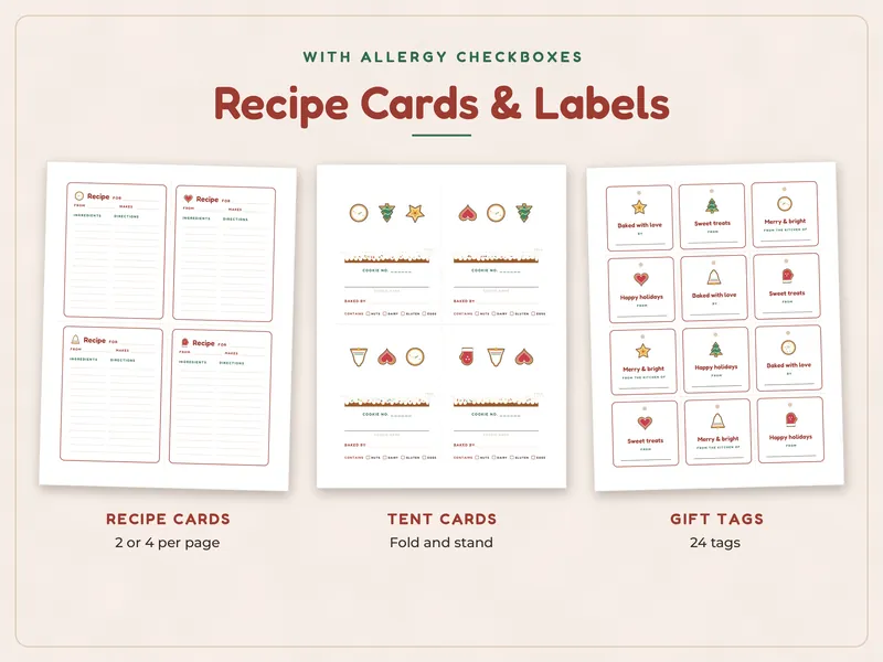 Christmas Cookie Exchange Party Kit: recipes