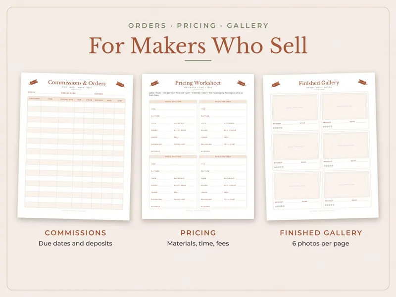 Crochet Project Planner: orders