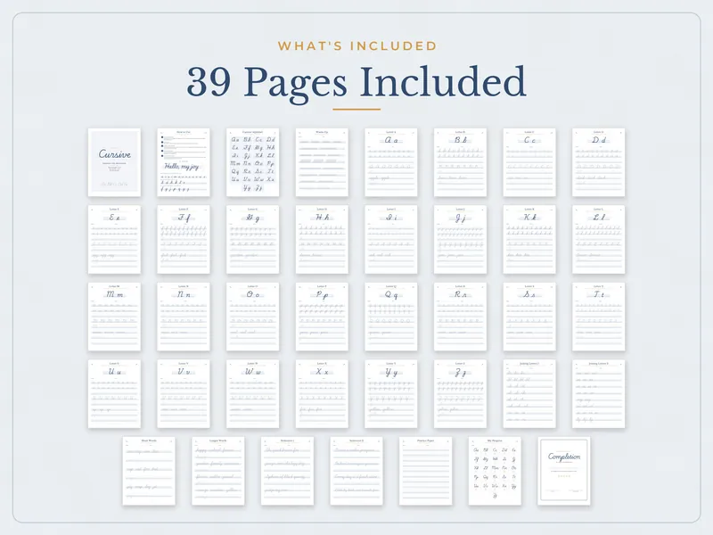 Cursive Handwriting Workbook: what's included