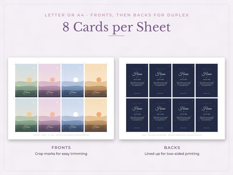 Custom Photocard: eight per sheet