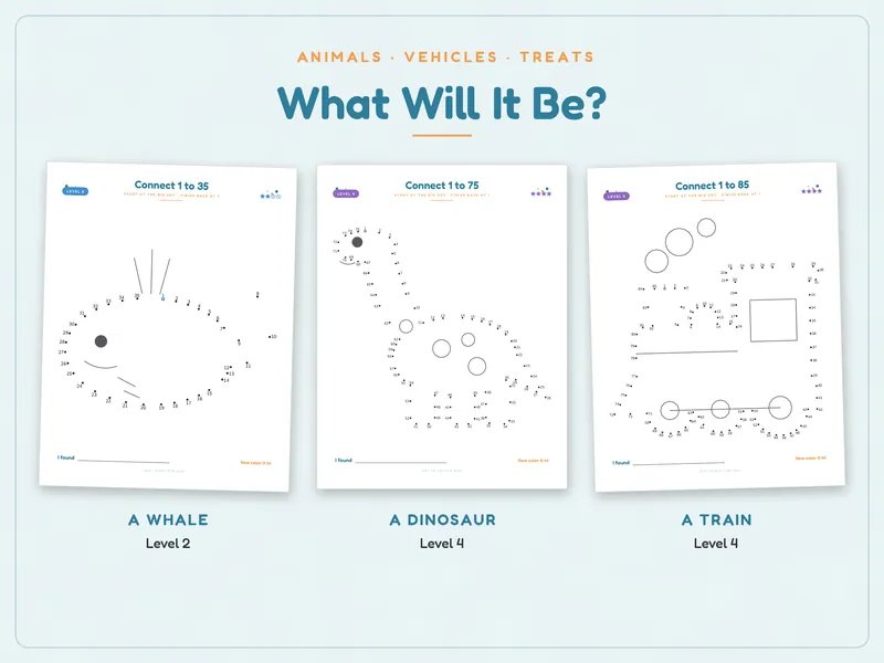 Dot to Dot Book for Kids: pictures