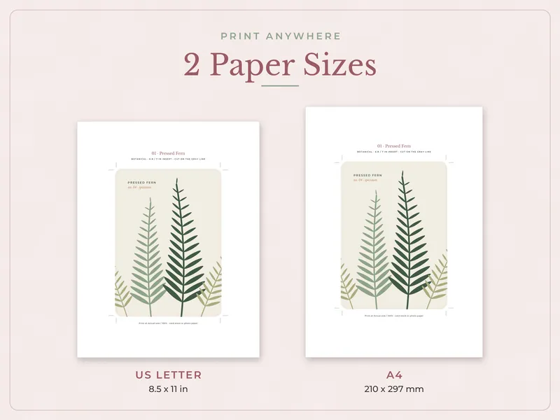 E-reader Case Inserts: paper sizes