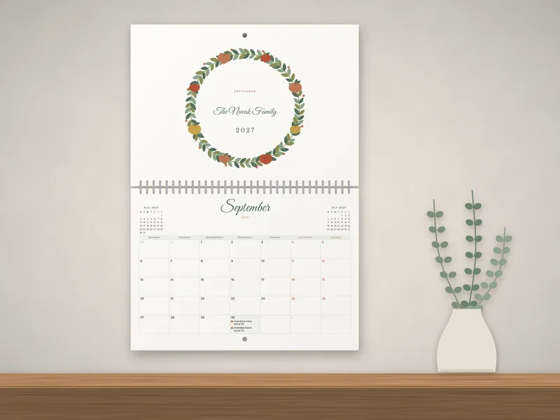 Personalized Family Calendar 2027: 01