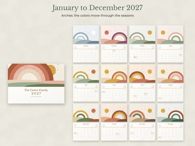 Personalized Family Calendar 2027: 08