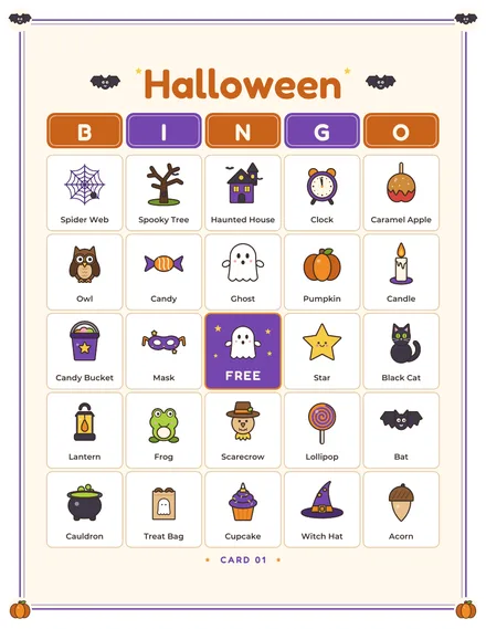 Free Halloween Picture Bingo: 8 Cards: page 4