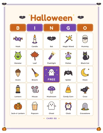 Free Halloween Picture Bingo: 8 Cards: page 5