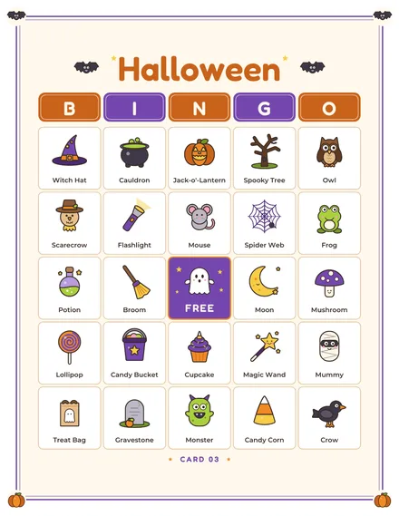 Free Halloween Picture Bingo: 8 Cards: page 6