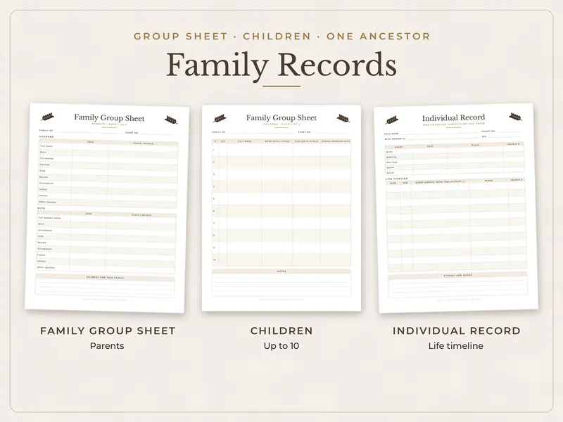Family Tree & Genealogy Charts: family