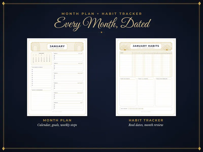 2027 Goal Planner: months