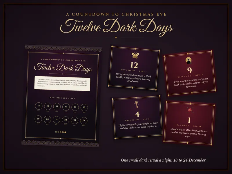 Gothic Christmas Party Kit: countdown
