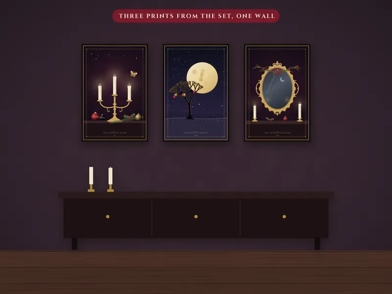 Gothic Christmas Wall Art: room
