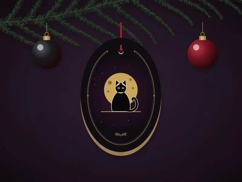 Gothic Christmas Wooden Ornament: 01