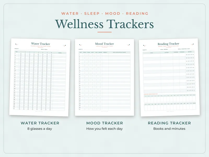 Habit Tracker Bundle: wellness