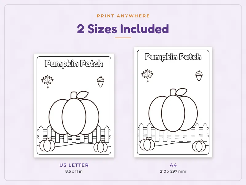 Bold and Easy Halloween Coloring Pages: paper sizes
