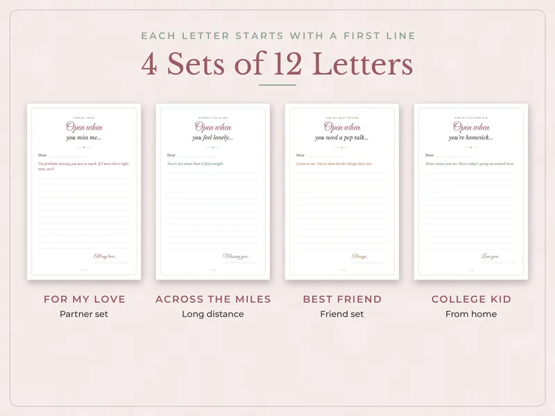 Open When Letters: letters