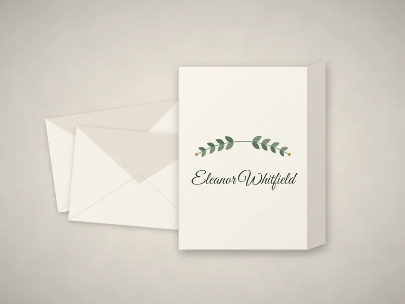 Personalized Name Note Cards: 01