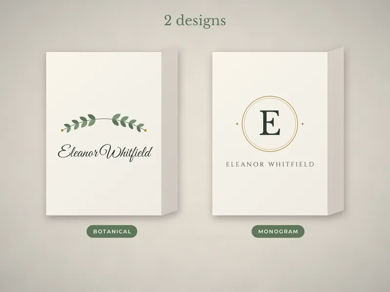 Personalized Name Note Cards: 02
