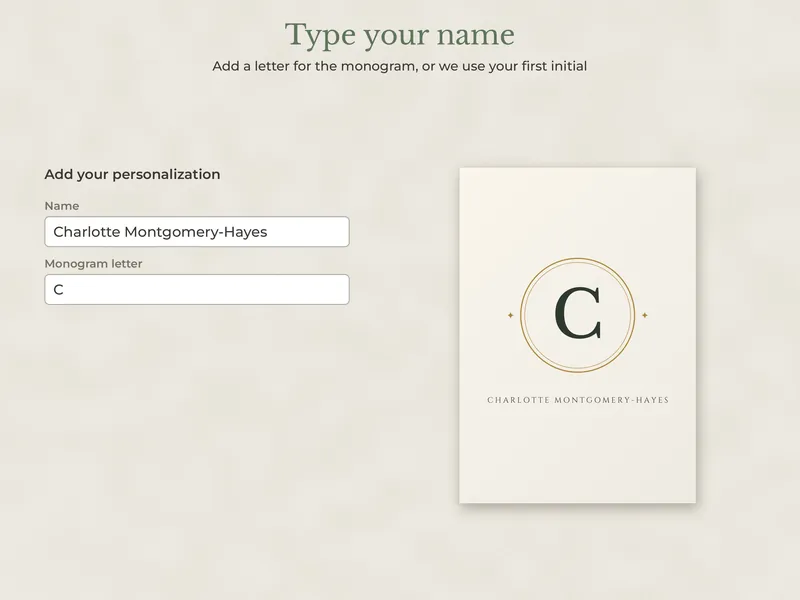 Personalized Name Note Cards: 03