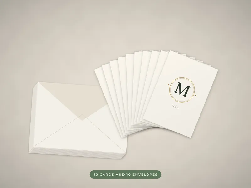 Personalized Name Note Cards: 04