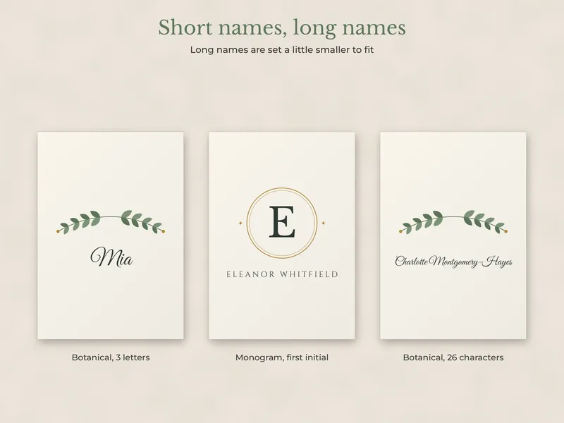 Personalized Name Note Cards: 07