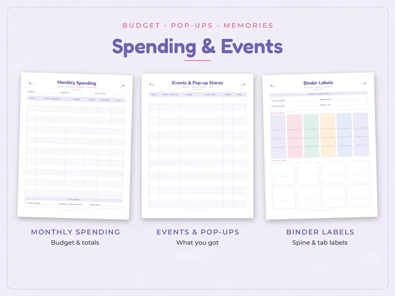 Photocard Collection Tracker: money events