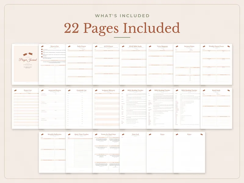 Prayer Journal: what's included