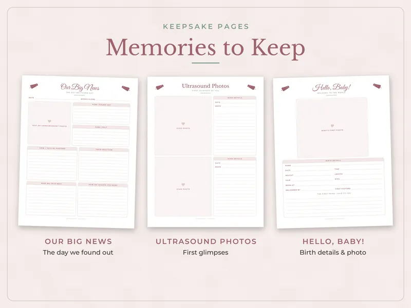 Pregnancy Journal and Planner: memories