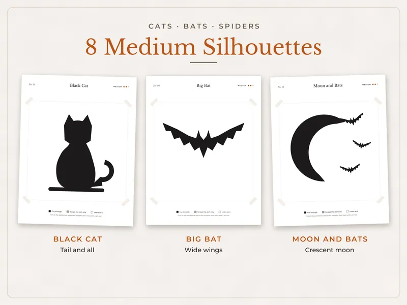 Pumpkin Carving Stencils: medium