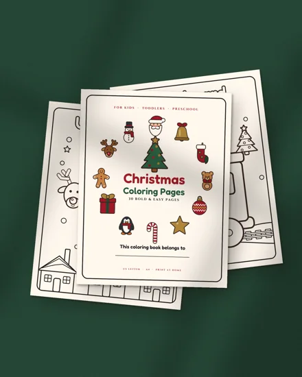 Bold and Easy Christmas Coloring Pages