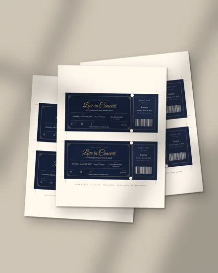 Editable Surprise Gift Ticket: printed pages
