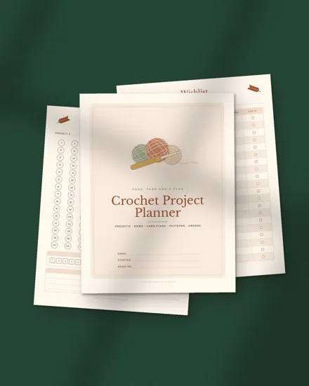 Crochet Project Planner: printed pages
